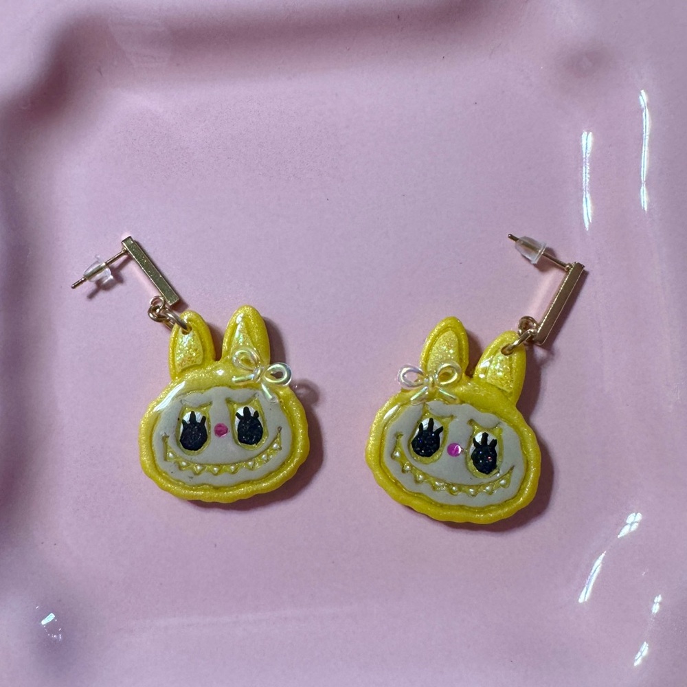 Glittery Labubu Earrings